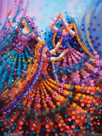 Bandah Ali, 26 x 35 Inch, Acrylic on Canvas, Figurative-Painting, AC-BNA-201